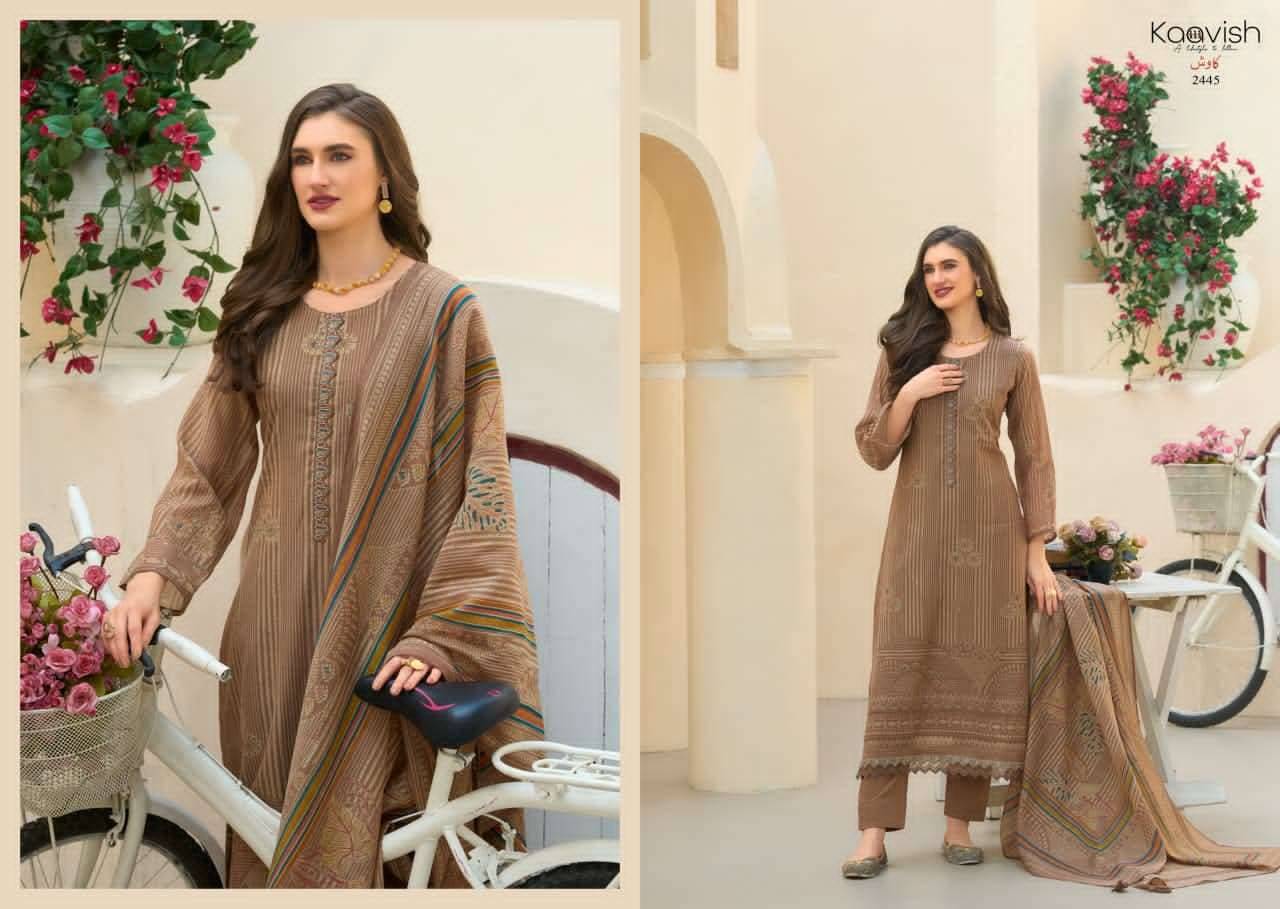 ROSE By KAAVISH 2441 To 2446 Series Stylish Beautiful Colourful PURE MUL CHANDERI Dresses At Wholesale Price